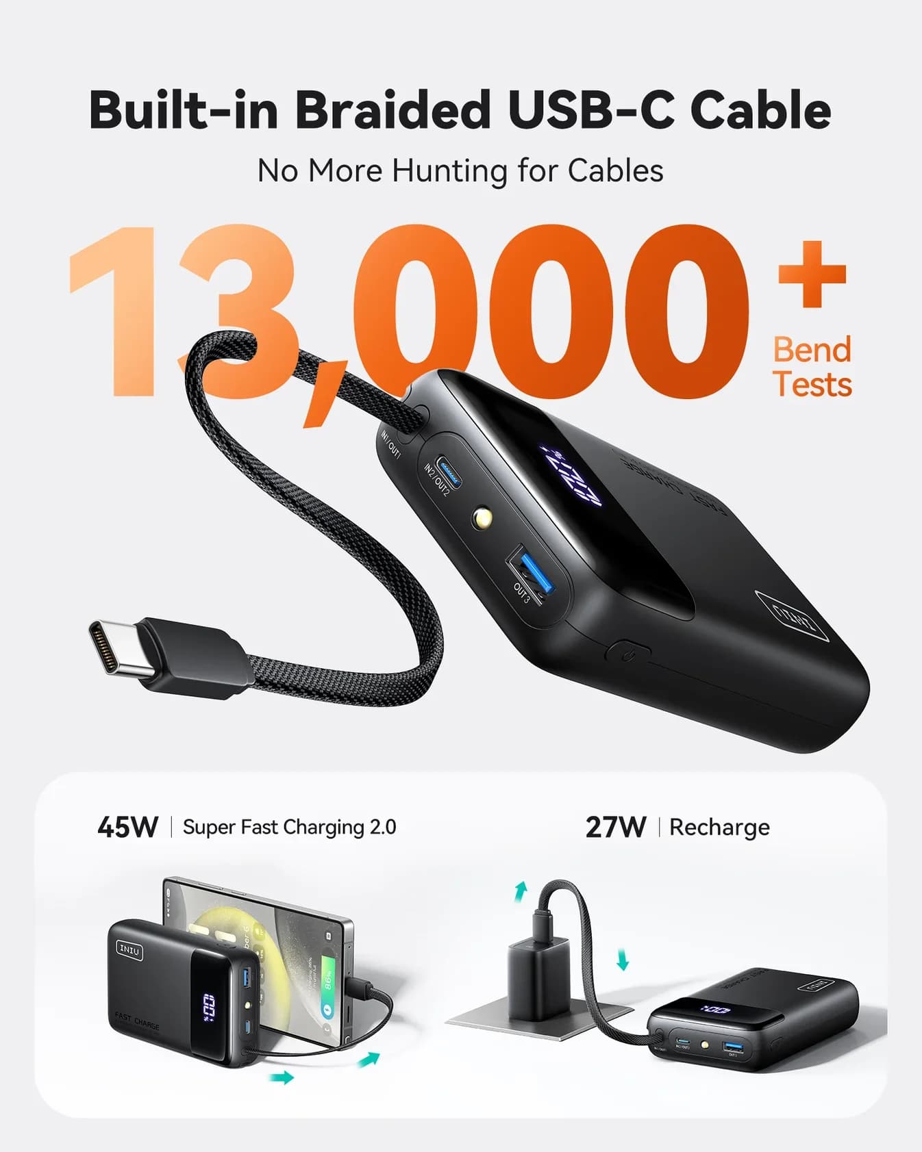Power Bank INIU 20000mAh 45W — imagen 4